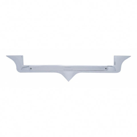 Chrome Hood Emblem Trim With 14 LED Light Bar For Kenworth - Amber LED/Chrome Lens