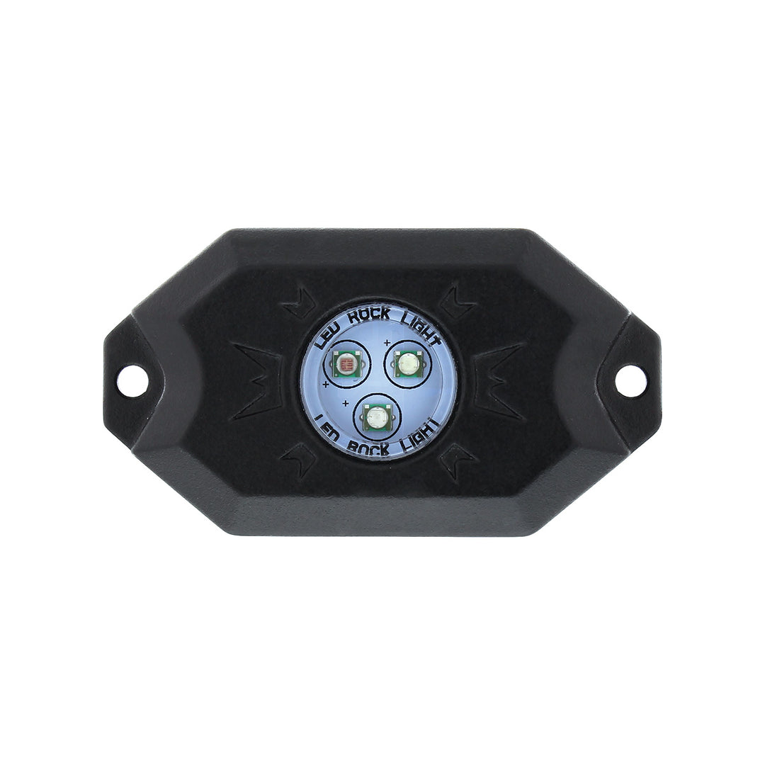 RGB Multi-Color 500 Lumen LED Rock Light 4-Piece Kit