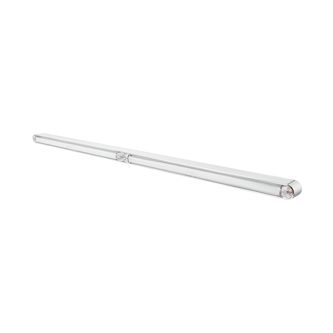 Dual 24 LED Dual Function 12" GloLight Bar With Bezel - Amber LED/Clear Lens