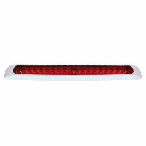 19 LED 17" Light Bar With Bezel (Stop, Turn & Tail) - Red LED/Red Lens