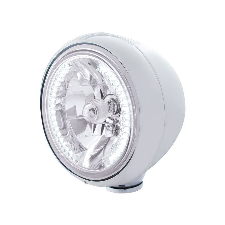 Chrome Guide 682-C Style Headlight H4 Bulb With 34 White LED