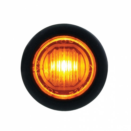 Single SMD LED 3/4" Mini Clearance Marker Light With Rubber Grommet - Amber LED/Amber Lens United Pacific 36843