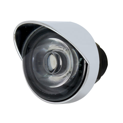 3 LED 1" Dual Function Auxiliary/Utility Light With Visor - Amber LED/Clear Lens