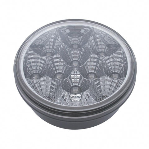12 LED 4" Round Reflector Light (Stop, Turn & Tail) - Red LED/Clear Lens