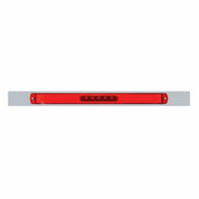 Chrome Top Mud Flap Plate With 28 LED 17" GloLight Bar - Red LED/Red Lens (Each)