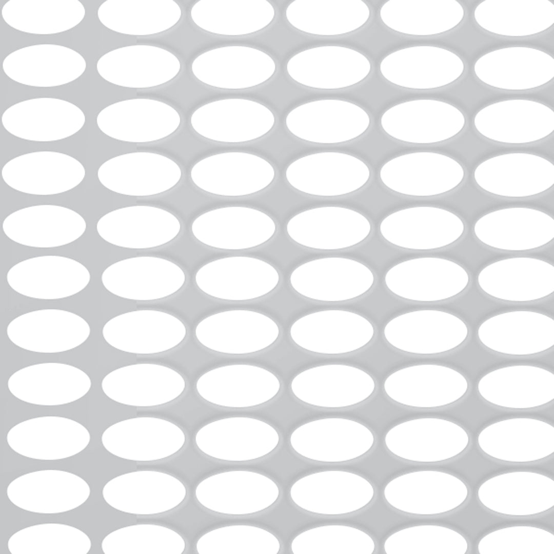 430 Stainless Grille Mesh For Peterbilt 379 With Extended Hood - Straight Oval Holes