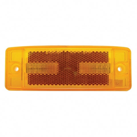 8 LED Rectangular Light (Clearance/Marker) With Reflex Lens - Amber LED/Amber Lens