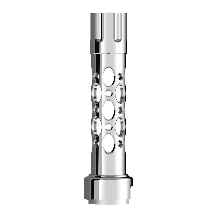Austin Style Gun Cylinder Gearshift Knob With 13/15/18 Speed Adapter - Chrome/Vertical