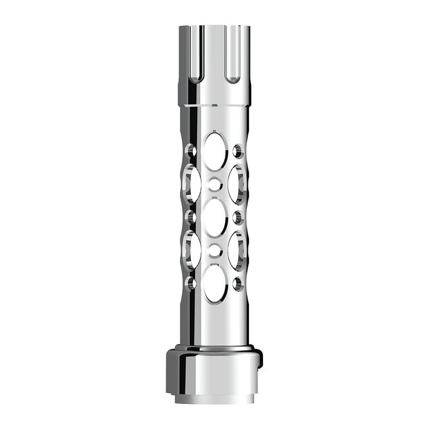 Austin Style Gun Cylinder Gearshift Knob With 13/15/18 Speed Adapter - Chrome/Vertical