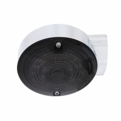 21 LED 3-1/4" Dual Function Signal Light For Harley Motorcycle With Housing - Amber LED/Smoke Lens