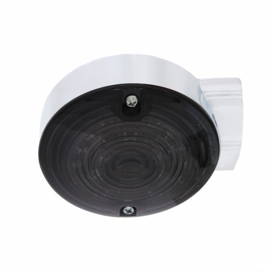 21 LED 3-1/4" Dual Function Signal Light For Harley Motorcycle With Housing - Amber LED/Smoke Lens