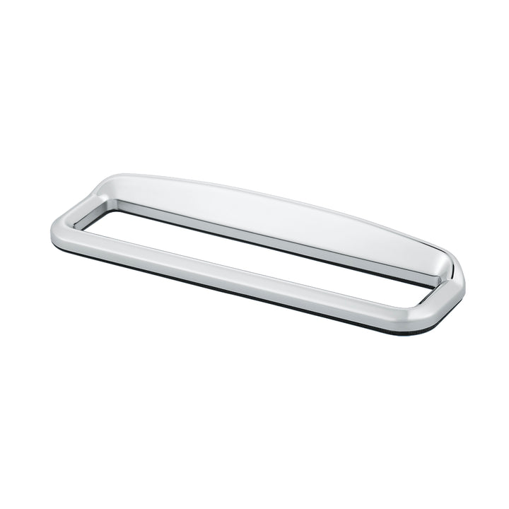 Chrome Bezel With Visor For 4-3/8" X 7/8" Kenworth Glove Box Emblem