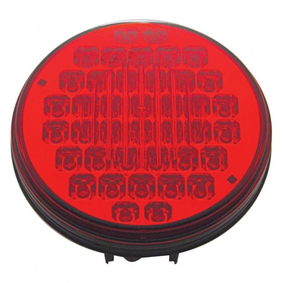 40 LED 4" Round Light (Stop, Turn &amp; Tail) - Red LED/Red Lens