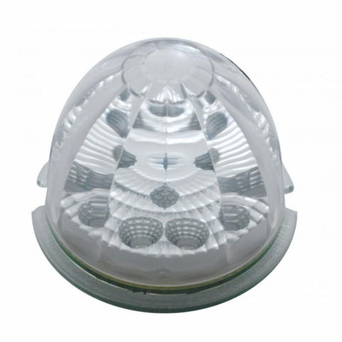17 LED Reflector Watermelon Flush Mount Kit With Low Profile Bezel - Red LED/Clear Lens