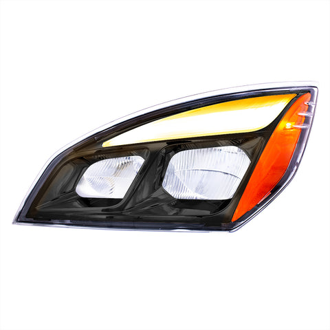 Black LED Headlight For 2018-2024 Freightliner Cascadia - Driver