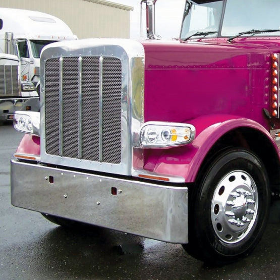 19 Amber LED Front Fender Cover For Peterbilt 388 (2008-2015) &amp; 389 (2008-2023)-Amber Lens - Driver
