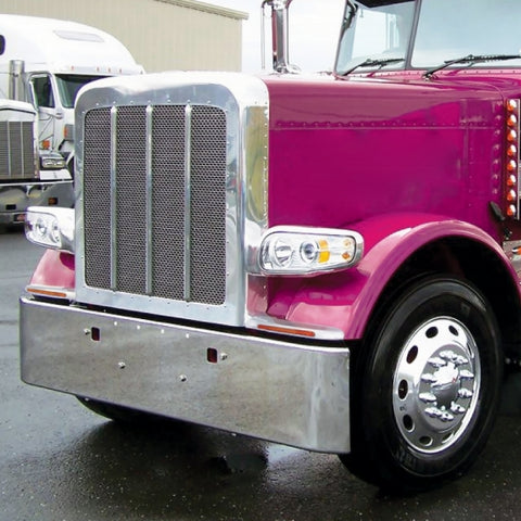 19 Amber LED Front Fender Cover For Peterbilt 388 (2008-2015) & 389 (2008-2023)-Amber Lens - Driver