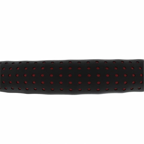 18" Perforated Leather Steering Wheel Cover - Red