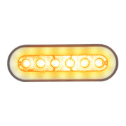 22 LED 6" Oval GloLight (Turn Signal) - Amber LED/Clear Lens