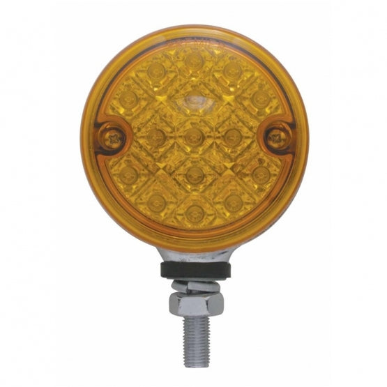 15 LED 3" Dual Function Reflector Single Face Light - Amber LED/Amber Lens