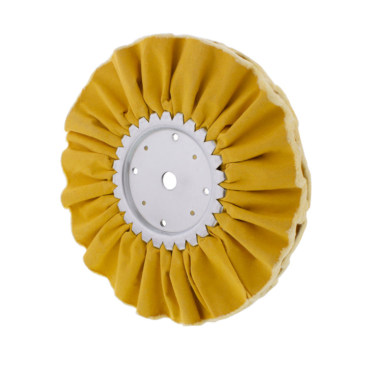 10" Yellow Treated Airway Buff - 5/8" &amp; 1/2" Arbor