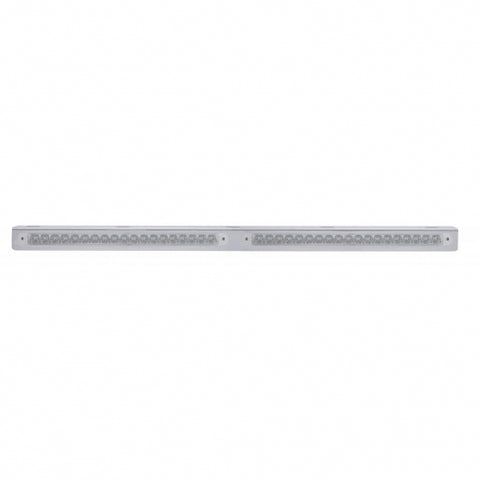 25-5/16" Stainless Light Bracket With 2X 19 LED 12" Light Bars - Red LED/Clear Lens