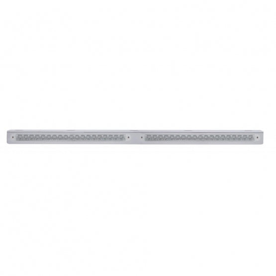 25-5/16" Stainless Light Bracket With 2X 19 LED 12" Light Bars - Red LED/Clear Lens