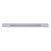 Chrome Top Mud Flap Plate With 23 LED 17" Reflector Light Bar - Amber LED/Clear Lens (Each)