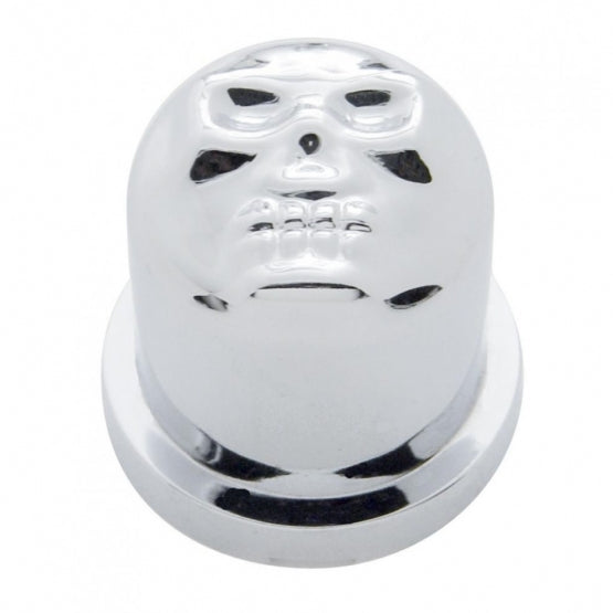 11/16" X 1-1/4" Chrome Plastic Skull Nut Cover, Push-On Style (10-Pack)