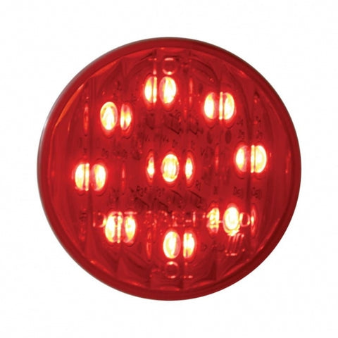 30" Heavy Duty Mud Flap Hangers With 9 LED End Cap & Visor - Red LED/Red Lens (Pair)