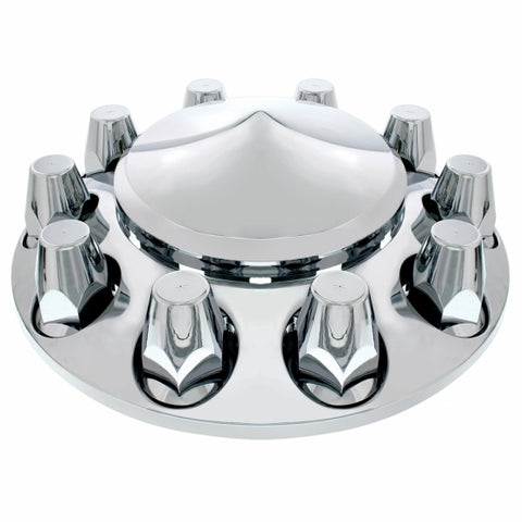 Pointed Front Axle Cover With 33mm Standard Thread-On Nut Covers - Chrome