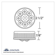 9 LED 2-1/2" Round Pure Reflector Light Kit (Clearance/Marker) - Amber LED/Amber Lens