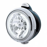 Black Guide 682-C Headlight H4 With White LED & LED Signal - Clear Lens