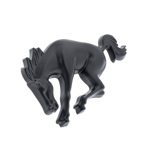 Plastic Bucking Horse Emblem - Matte Black