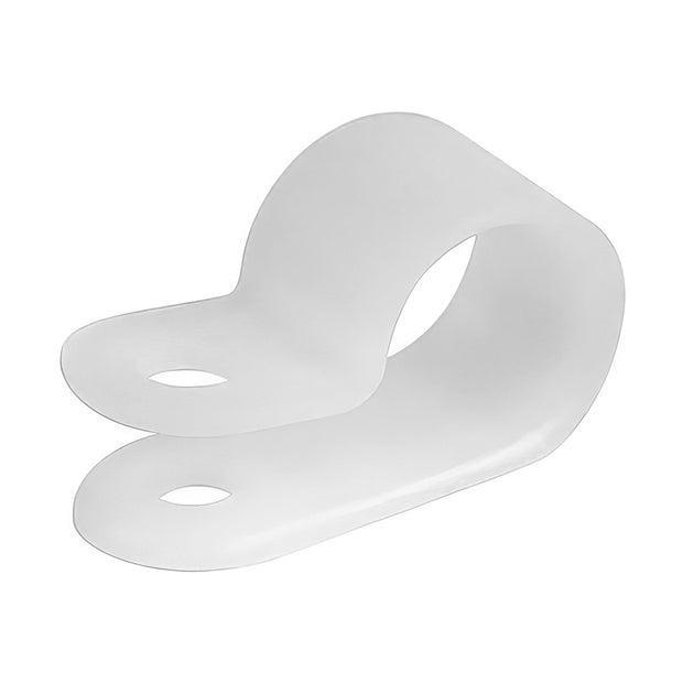 1/2" I.D. Natural Nylon Cable Clamps (15-Pack)
