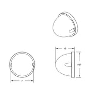 17 LED Beehive Flush Mount Kit With Low Profile Bezel - Amber LED/Amber Lens