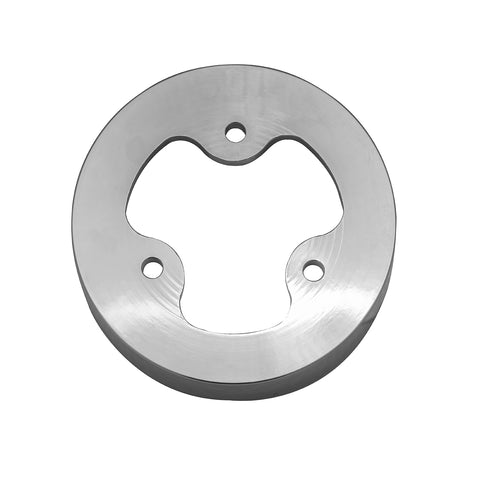 Chrome Aluminum 3-Bolt Hub Adapter for 9-Screw Steering Wheel
