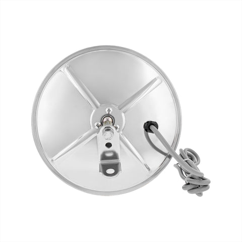 8-1/2" 430 Stainless Steel Heated 320R Convex Mirror - Centered Mounting Stud