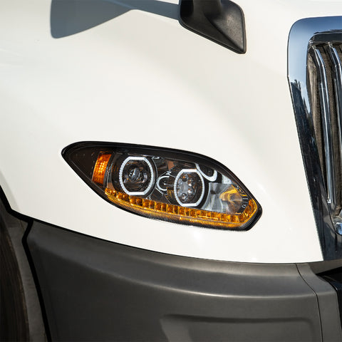 Black 17 LED Headlight For 2018-2024 International LT - Passenger