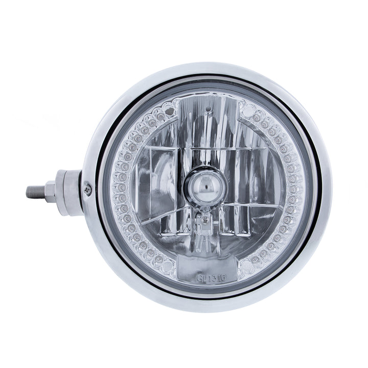 SS Guide 682-C Style Headlight Assembly W/Crystal Lens &amp; 34 LEDs Position Light - L/H (Horizontal Mount)