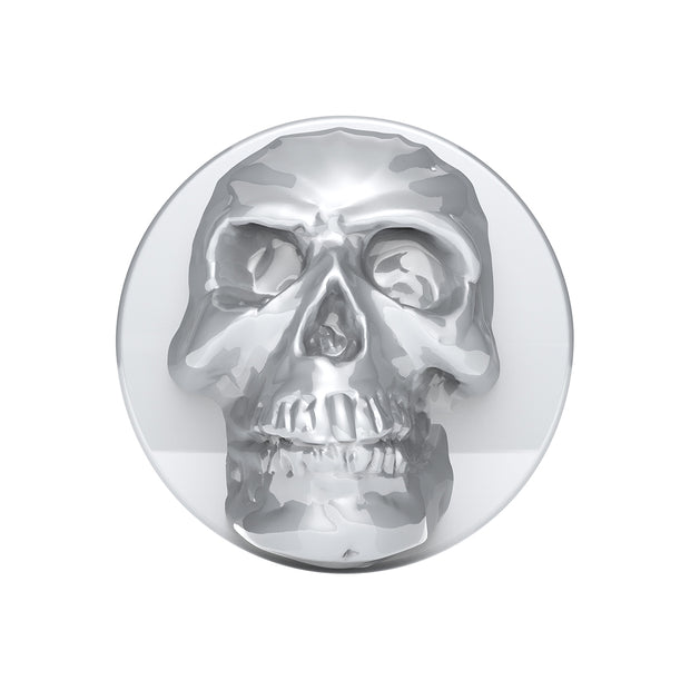 Skull Air Valve Knob - Liquid Silver