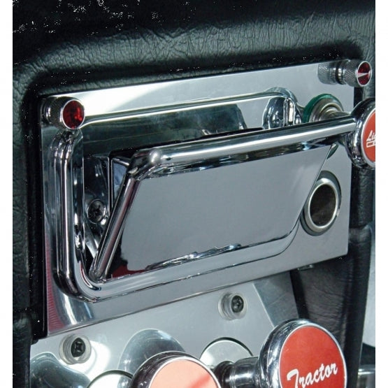Chrome Plastic Ash Tray For 2005 &amp; Older Peterbilt
