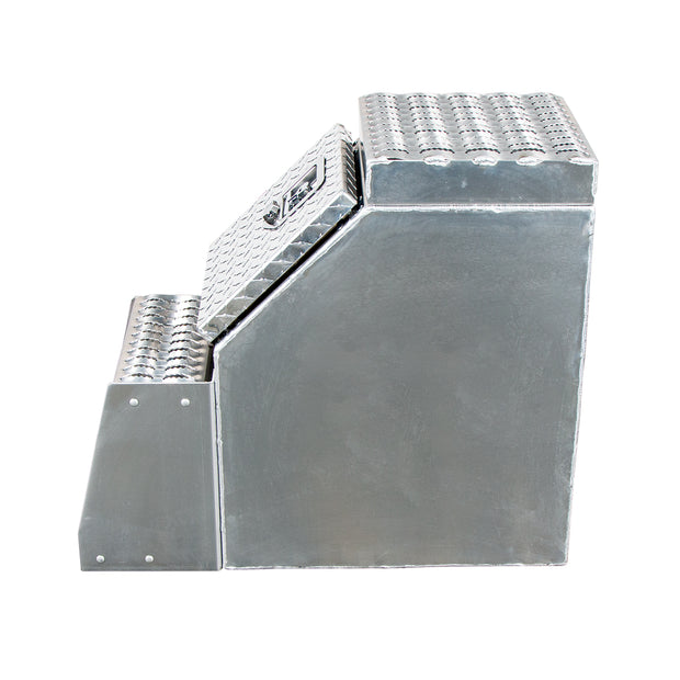 12"L X 25"W X 28"H Aluminum Step Saddle Box