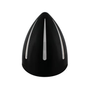 Black "Billet" Style Groove Headlight With Visor 9007 Bulb With Amber LED Halo Rim