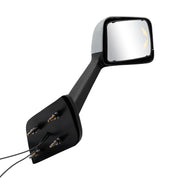Chrome Plastic Hood Mirror Assembly With Sequential LED Turn Signals For 2018-2024 International LT-Passenger