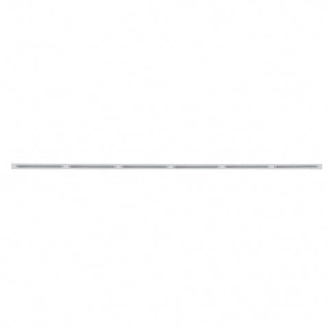 79-1/2" Stainless Bumper Light Bracket With 6X 19 LED 12" Light Bars - Red LED/Clear Lens