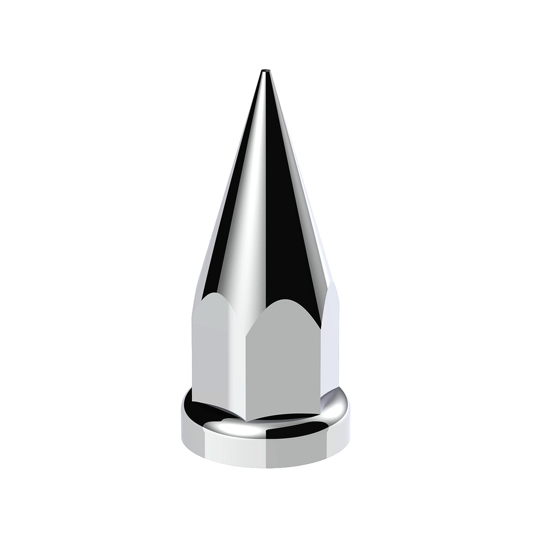 33mm x 4 7/8" Chrome Plastic Super Spike Nut Covers - Push-On (Box of 10) United Pacific 10570