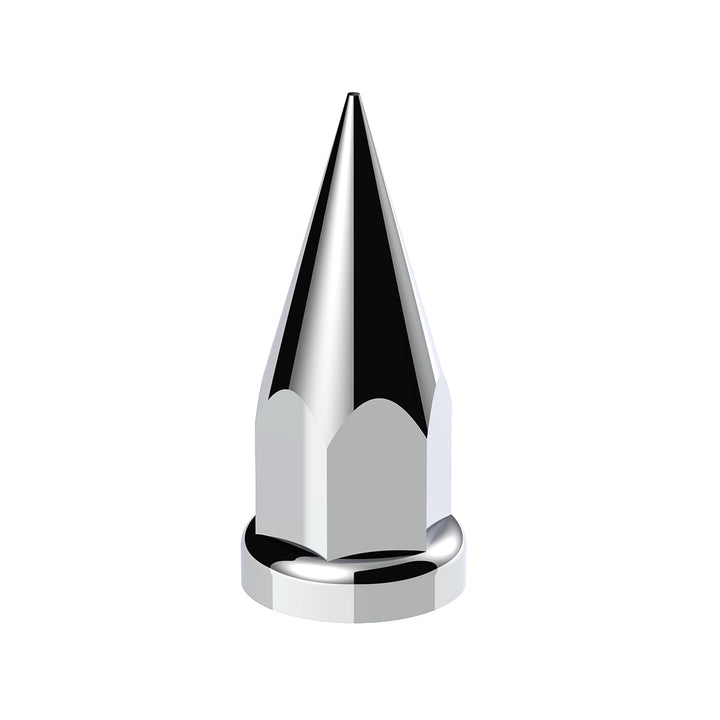 33mm x 4 7/8" Chrome Plastic Super Spike Nut Covers - Push-On (Box of 10) United Pacific 10570