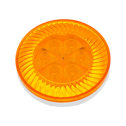 16 LED 4" Round Turbine Light (Turn Signal) - Amber LED/Amber Lens