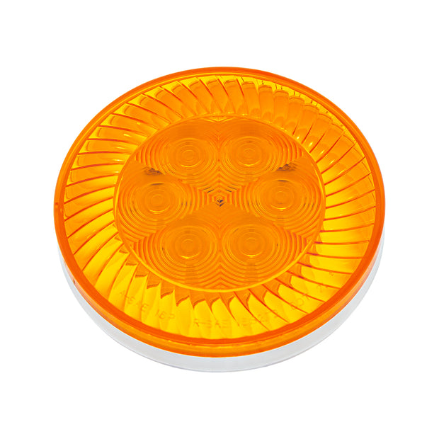 16 LED 4" Round Turbine Light (Turn Signal) - Amber LED/Amber Lens